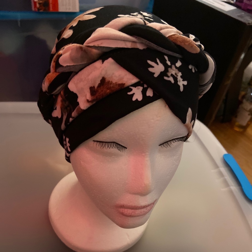 Black Printed Turban
